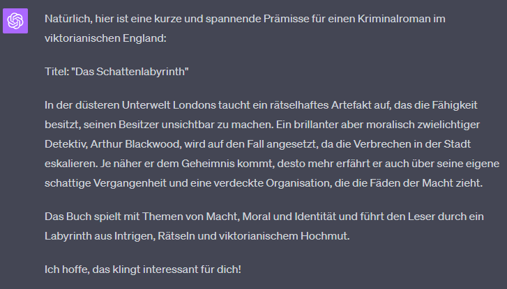 chatgpt prompt für autoren