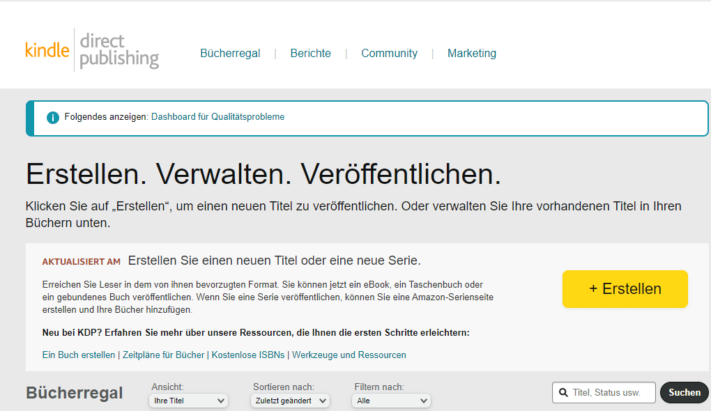 amazon kdp buch erstellen veröffentlichen