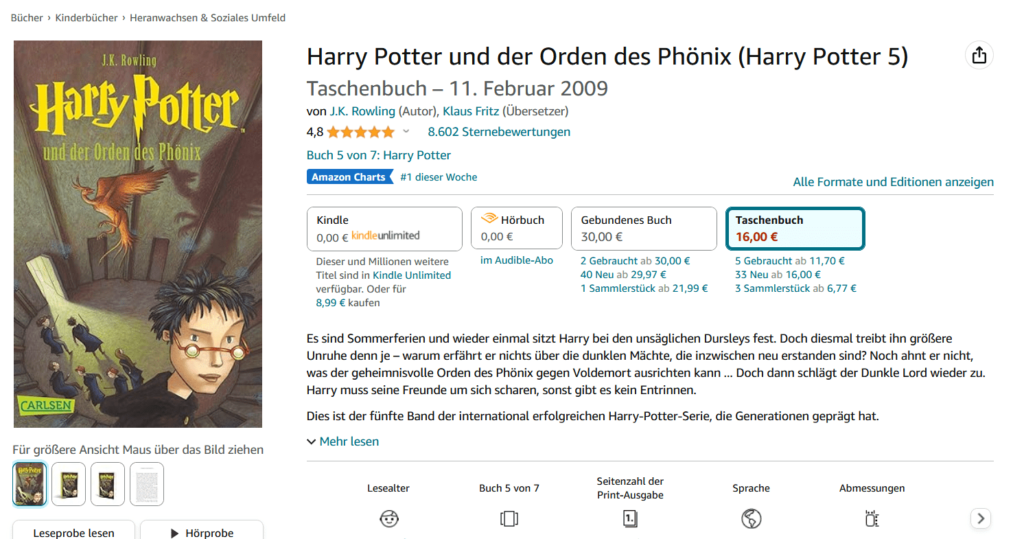buchtitel amazon kdp